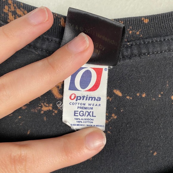 Mario‎ Sz XL Made In The 80s Custom Reverse Tie Dye Cropped Distressed Tee Shirt - Picture 6 of 9